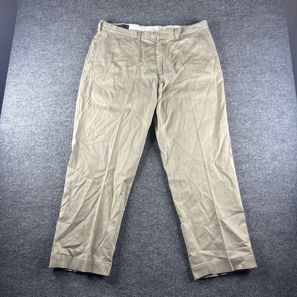 Polo Ralph Lauren Pants Men 38x30 Beige Khaki Preston Chino Straight Casual Prep